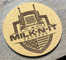 Load image into Gallery viewer, 4" Round Cork Coaster (Set of 4)